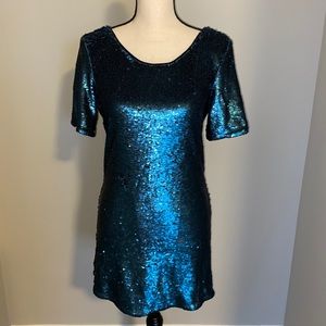 Honey Punch Sequin Backless Mini Dress